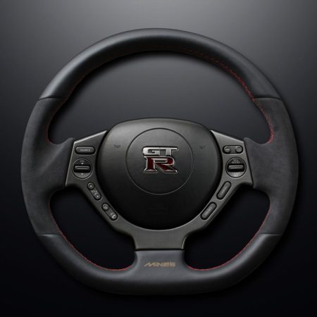 Mine’s Leather Steering Wheel for R35 Nissan GT-R