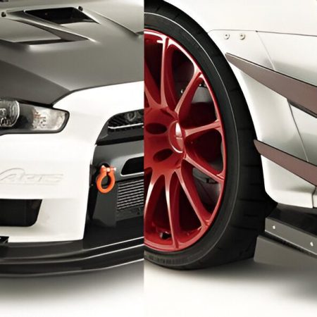 Varis Double Hyper Canard Set for Ver. 1 Widebody for 2007-16 Mitsubishi Evo X [CZ4A] VAMI-173/174