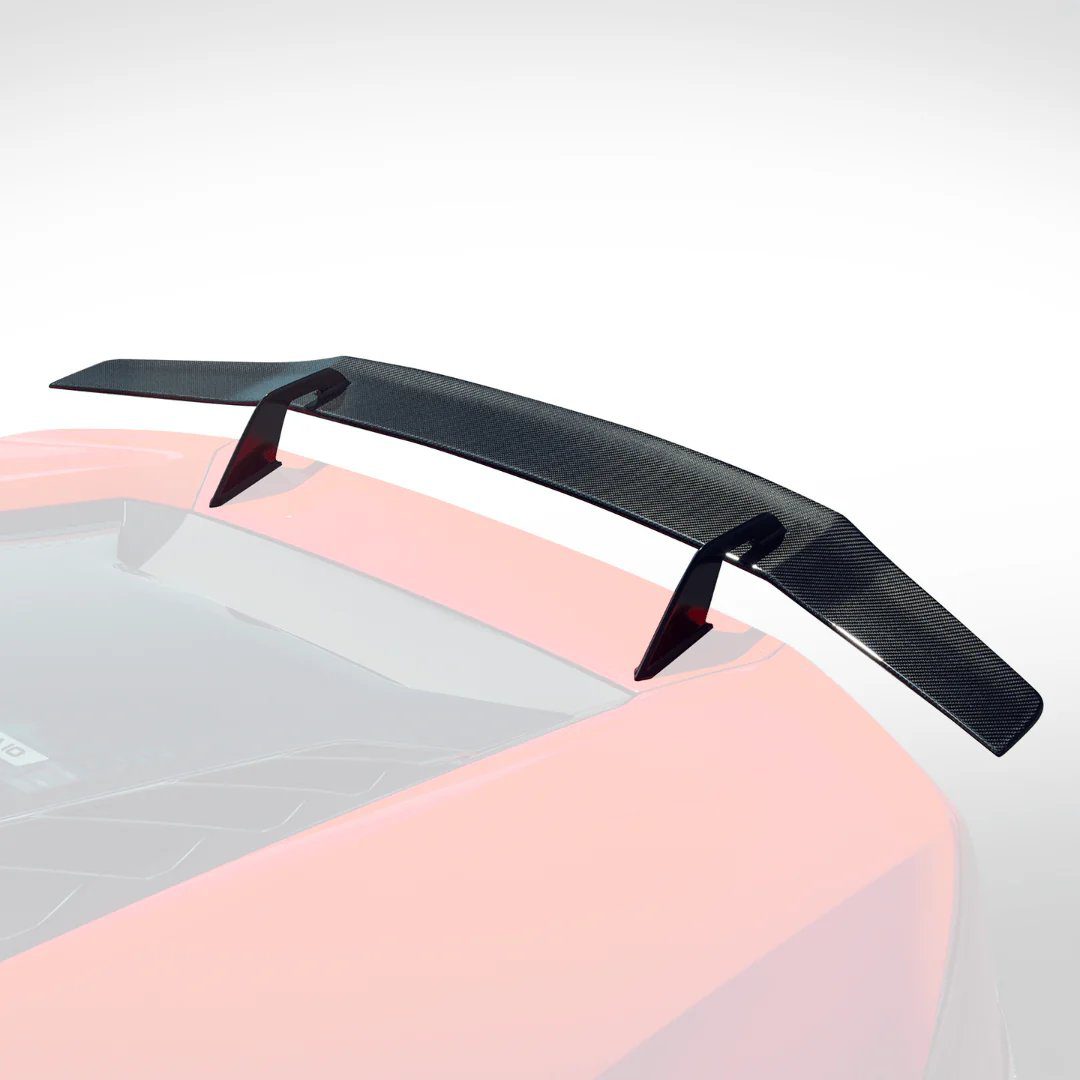Vorsteiner Verona Edizione Glossy Carbon Wing Blade w/ Aluminum Uprights for LP610-4 Lamborghini Huracan [0902LOV]