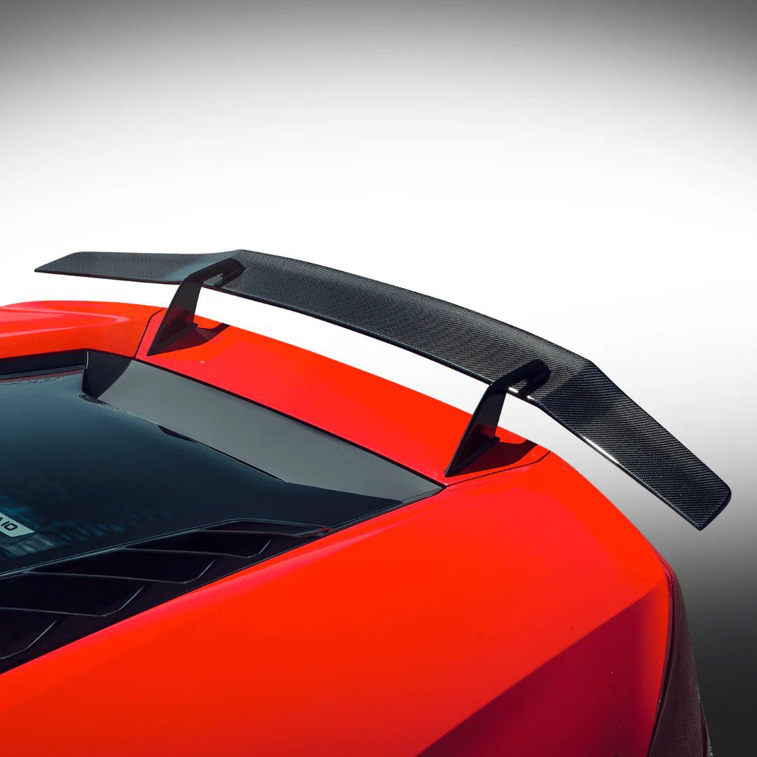 Vorsteiner Verona Edizione Glossy Carbon Wing Blade w/ Aluminum Uprights for LP610-4 Lamborghini Huracan [0902LOV]