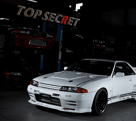 Top Secret FRP Front Spoiler for 1989-92 Nissan Skyline GT-R [BNR32]