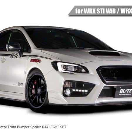 Blitz Power Aero Speed R Concept Front Bumper Spoiler + Daylight LED Set (FRP) for 2015-16 Subaru WRX [VAB]