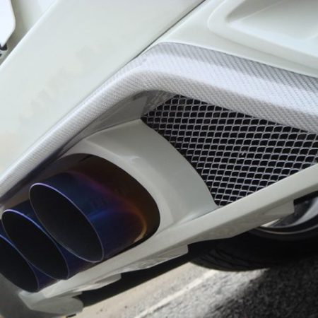 BRANEW Center Exit Three Tip Exhaust + Rear Under Spoiler Combo for 2009-19 Nissan GT-R [R35]