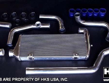 HKS R Type Intercooler Kit with Polished Aluminum Piping for 2007-16 Mitsubishi Evo X [CZ4A] 13001-AM006