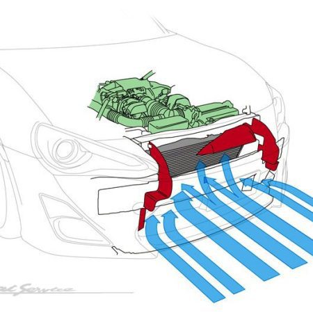 Kansai Service Carbon Air Duct & Cooling Panel for 2012-16 Subaru BRZ [ZC6]