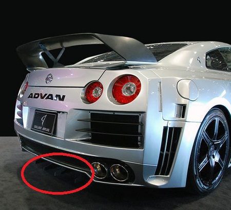 AbFlug RUD Vertical Fins (Dry Carbon) 1 set, 2 fins for 2009-19 Nissan GT-R [R35] 20141340002