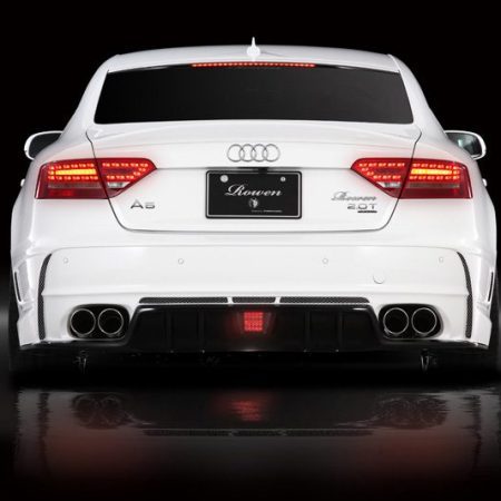 Rowen Wet Carbon+FRP Rear Bumper for Audi A5 Sportback [8K]