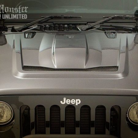 Wild&More Heat Extractor Cooling Hood Half-Carbon for 2007-18 Jeep Wrangler [JK] WBJ-011
