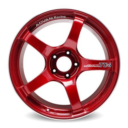 Advan Racing TC-4 Racing Candy Red & Ring Wheel (18×8 5-114.3 +45)