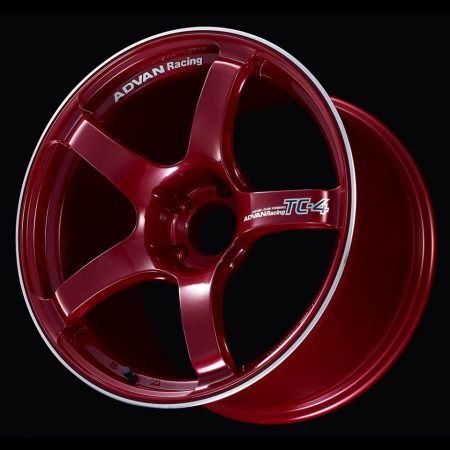 Advan Racing TC-4 Racing Candy Red & Ring Wheel (15×6 4-100 +45)
