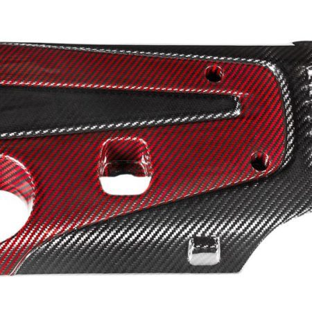 Eventuri Carbon & Red Kevlar Engine Cover for FK2 / FK8 / FL5 Honda Civic Type R [EVE-FK8FK2-ENG]