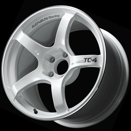 Advan Racing TC-4 Racing White Metallic & Ring Wheel (18×8.5 5-112 +45)