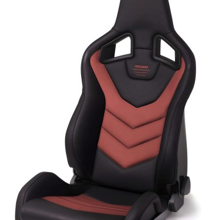 RECARO Dynamic Series Sportster GT Driver Seat in Black Vinyl / Red Suede [410.1GT.3164]
