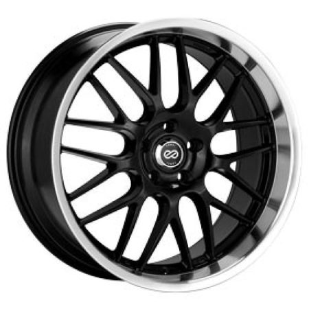 Enkei Lusso 20 x 8.5 40mm Offset 5×120 72.6 Bore Black w/ Machined Lip Wheel