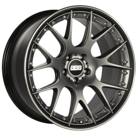 BBS CH-RII Satin Platinum Center Black Lip SS Rim Protector Wheel (22×10.5 5-130 +50)