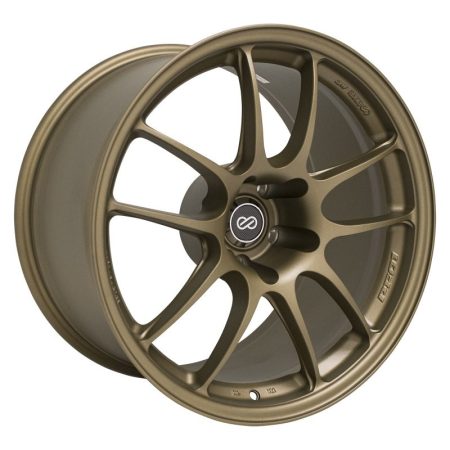 Enkei PF01 18×10.5 5×114.3 15mm Offset 75mm Bore Titanium Gold Wheel
