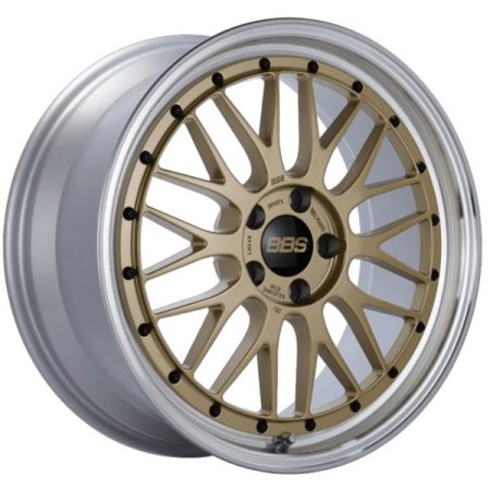 BBS LM Gold Center / Diamond Cut Lip Wheel (19×8.5 5×112 +48)