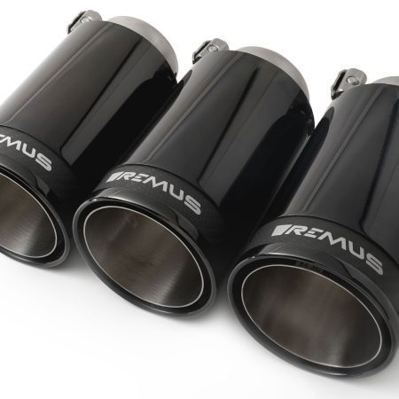 Remus Black Chrome 98mm Tail Pipe Set (Triple Tip) for FK8 Honda Civic Type R