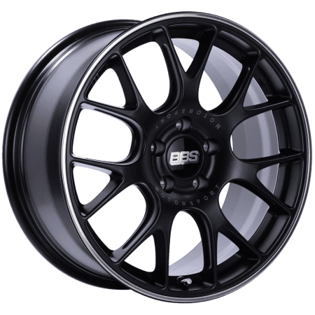 BBS CH-R Satin Black Polished Rim Protector Wheel (18×8.5 5×112 +38)