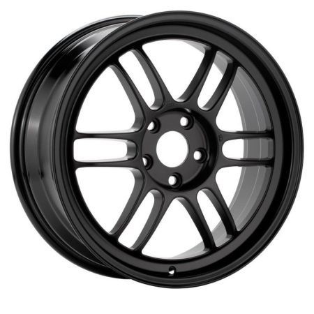 Enkei RPF1 16×8 4×100 38mm Offset 73mm Bore Black Wheel Miata 4-Lug / 02-06 Mini / Honda 4-Lug