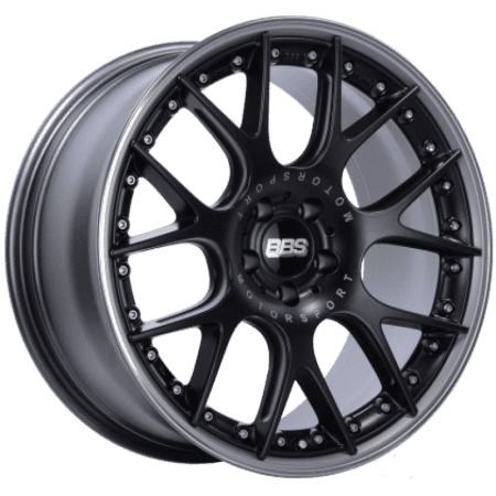 BBS CH-RII Satin Black Center Platinum Lip SS Rim Protector Wheel (22×11.5 5-120 +34)