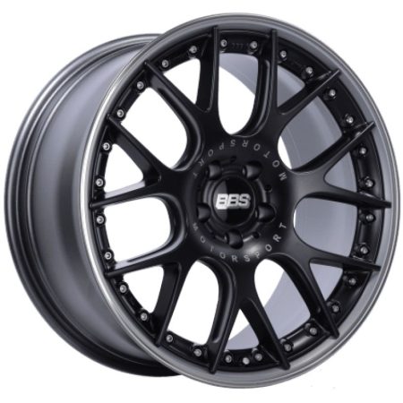 BBS CH-RII Satin Black Center / Platinum Lip SS Rim Protector Wheel (22×11.5 5×130 +50)