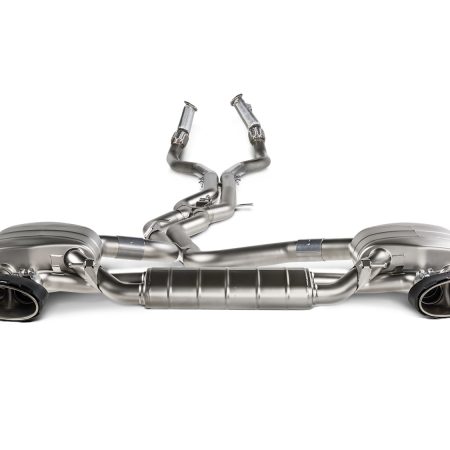 Akrapovic Evolution Line Titanium Exhaust System with Carbon-Titanium Tailpipes for C8 Audi RS6 Avant (2023-present) [S-AU/TI/2H]