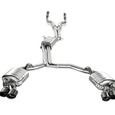 Akrapovic Evolution Line Titanium Exhaust System w/ Carbon Fiber Tail Pipes for C7 Audi S6 Avant