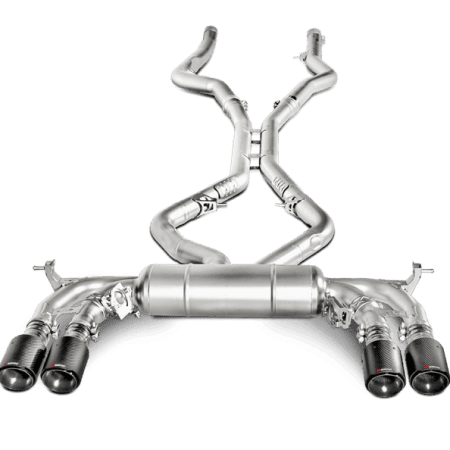 Akrapovic Evolution Line Titanium Exhaust System w/ Carbon Fiber Tail Pipes for F85 BMW X5 M