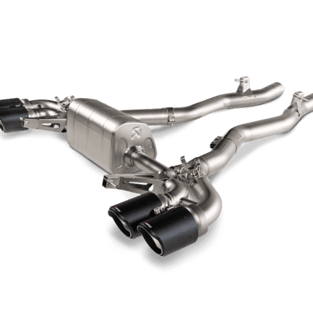 Akrapovic Slip-On Line Titanium Exhaust System w/ Carbon Titanium Tail Pipes for F91 & F92 BMW M8 / M8 Competition with OPF / GPF