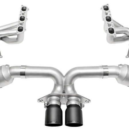 Soul Performance Catted Race Exhaust System w/ Satin Black Tips for 992 Porsche 911 GT3 & GT3 RS