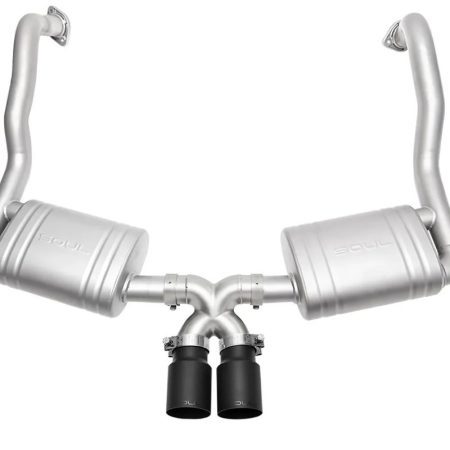 Soul Performance Exhaust System w/ Slash Satin Black Tips for 981 Porsche Boxster & Cayman