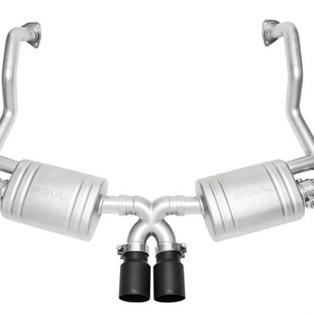 Soul Performance Valved Exhaust System with Satin Black Tips for 987.2 Porsche Boxster / Cayman