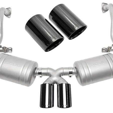 Soul Performance Exhaust System with Black Chrome Tips for 987.1 Porsche Boxster / Cayman