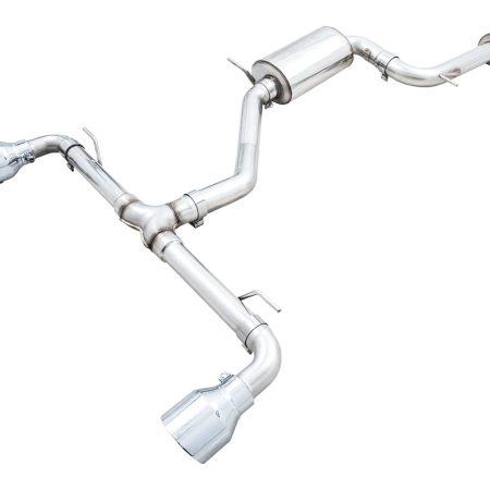 AWE Touring Edition Exhaust w/ Chrome Silver Tips for MK8 Volkswagen Golf GTI