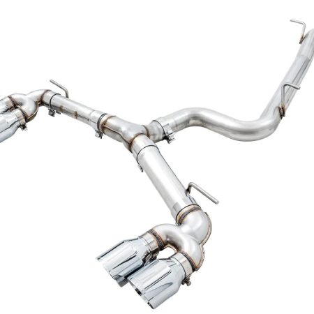 AWE Track Edition Exhaust w/ Quad Chrome Silver Tips for MK7 Volkswagen Golf R