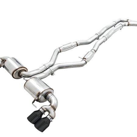 AWE Touring Edition Resonated Exhaust w/ Quad Diamond Black Tips for G2X BMW M340i & M440i