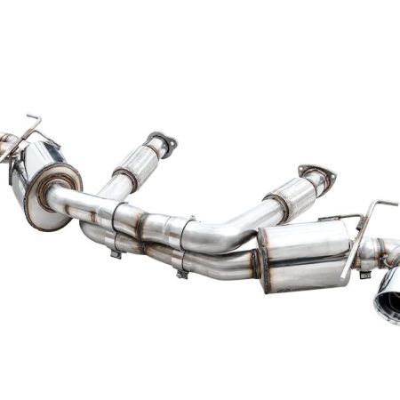 AWE Touring Edition Exhaust w/ Quad Chrome Silver Tips for C8 Chevrolet Corvette Stingray