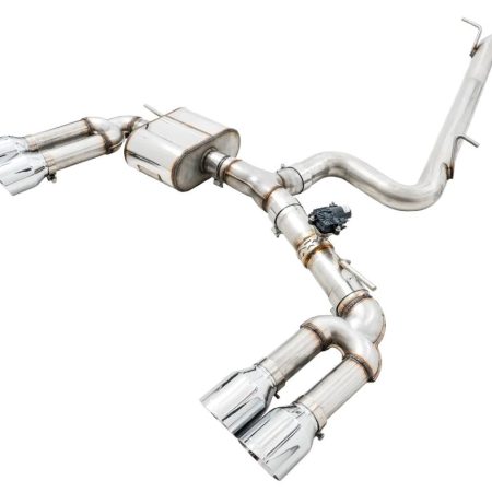 AWE SwitchPath Exhaust w/ Chrome Silver Tips for 8V Audi S3