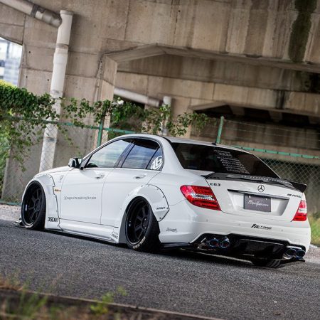 Liberty Walk LB-WORKS Rear Diffuser w/ Side Spoilers for W204 Mercedes-Benz C63 AMG
