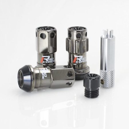 Project Kics 12X1.25 R40 Iconix Classical Lug Nuts w/ Black Plastic Cap – 16+4 Locking