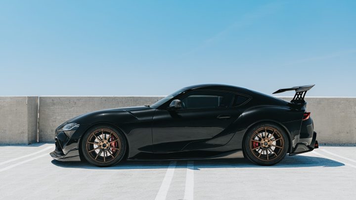Black Toyota Supra A90 - Varis Carbon Fiber Aero & Voltex Carbon Fiber Rear Wing 1920px