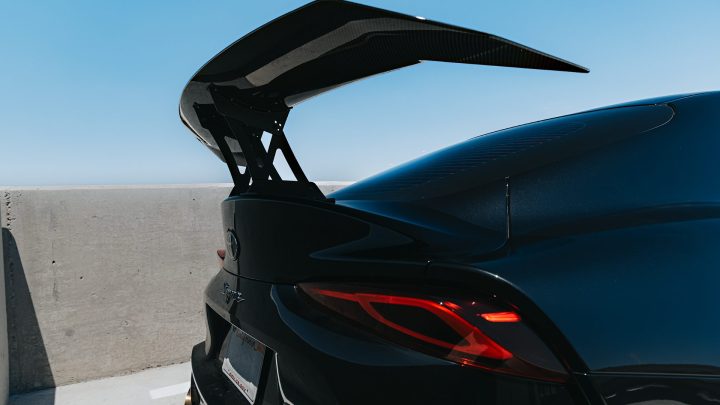 Black Toyota Supra A90 - Varis Carbon Fiber Aero & Voltex Carbon Fiber Rear Wing 1920px