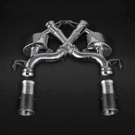 Capristo Valved Catback Exhaust System w/ Race Downpipes & Carbon Tips for McLaren 675LT