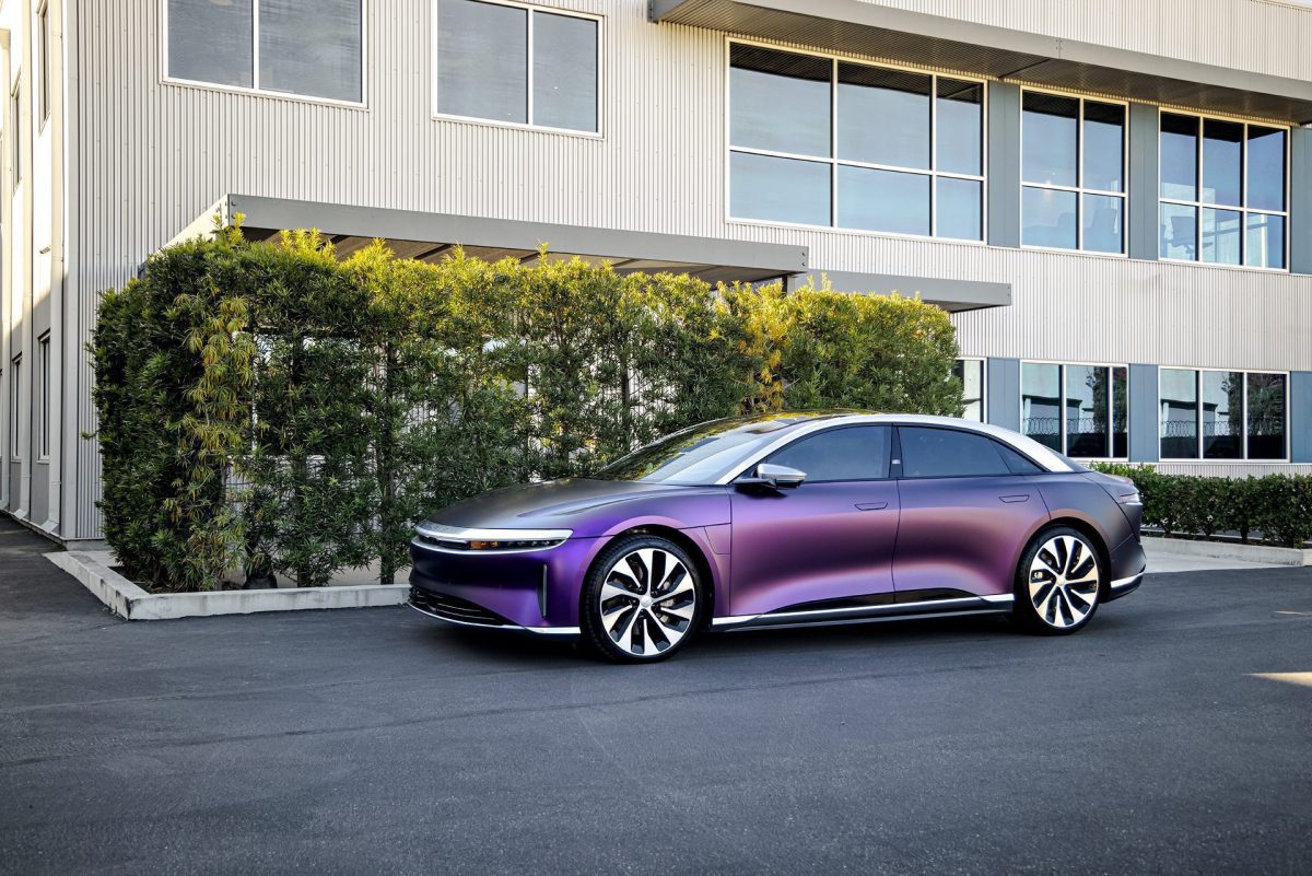 Matte Purple Black Iridescent Lucid Air – Color-Change Vinyl Wrap, PPF, Ceramic Coating and More