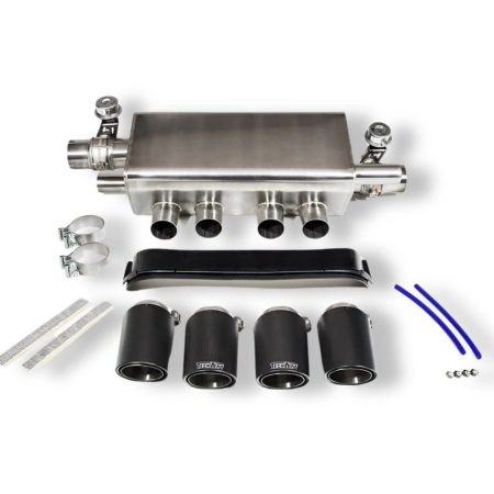 TECHART Valved Exhaust Muffler with Titanium & Carbon Tips for 991.2 Porsche 911 Carrera S / 4S (with sport exhaust) [091.310.500.009]