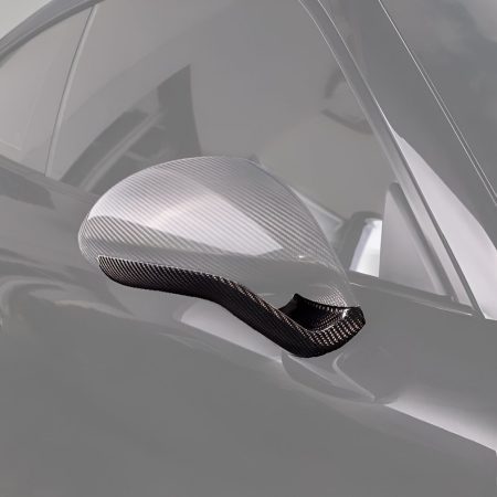TECHART Glossy Carbon Sport Side-Mirror Bases for 991 Porsche 911 / 981 Boxster & Cayman (all models with sport design mirrors) [091.121.848.009G]