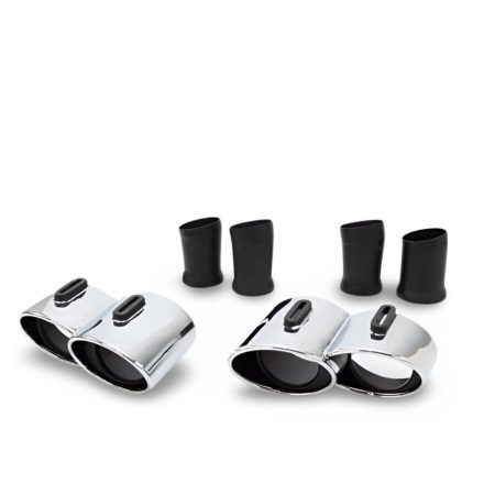 TECHART Chrome Twin-Oval Tailpipes for 958 Porsche Cayenne, GTS, S and Turbo [058.310.848.009]