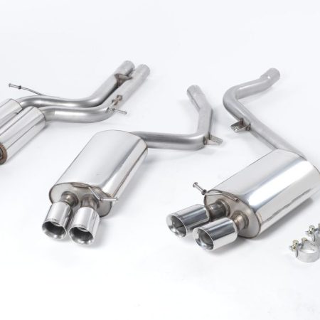 Milltek Resonated Catback Exhaust System w/ Polished Tips & EC Approval for B8 Audi S5 Coupe (manual)