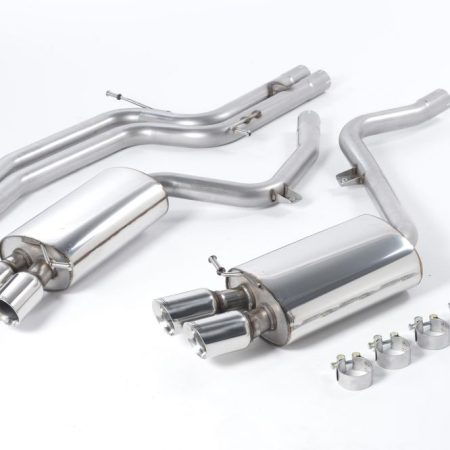 Milltek Non-Resonated Catback Exhaust System w/ Polished Tips for B8 Audi S5 Coupe (manual)